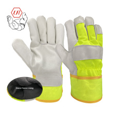 Hi Vis Cowide Getreide Leder Winter warm